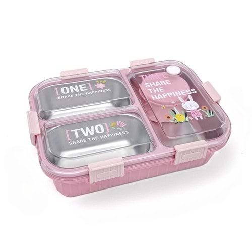 ALVİN 3 BÖLMELİ DİKDÖRTGEN LUNCH BOX