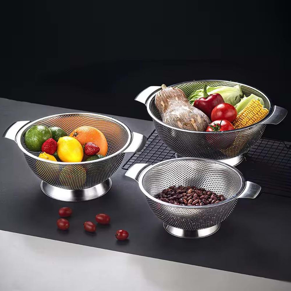 ALVİN SAPLI ÇELİK AYAKLI SÜZGEÇ 25.5CM