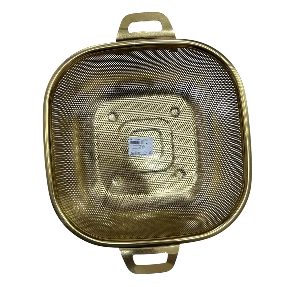 ALVİN KARE ÇELİK GOLD SÜZGEÇ 26 CM