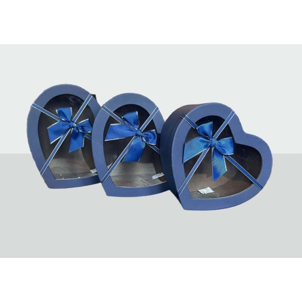 ALVİN 3LÜ BÜYÜK KALPLİ HEDİYELİK KUTU